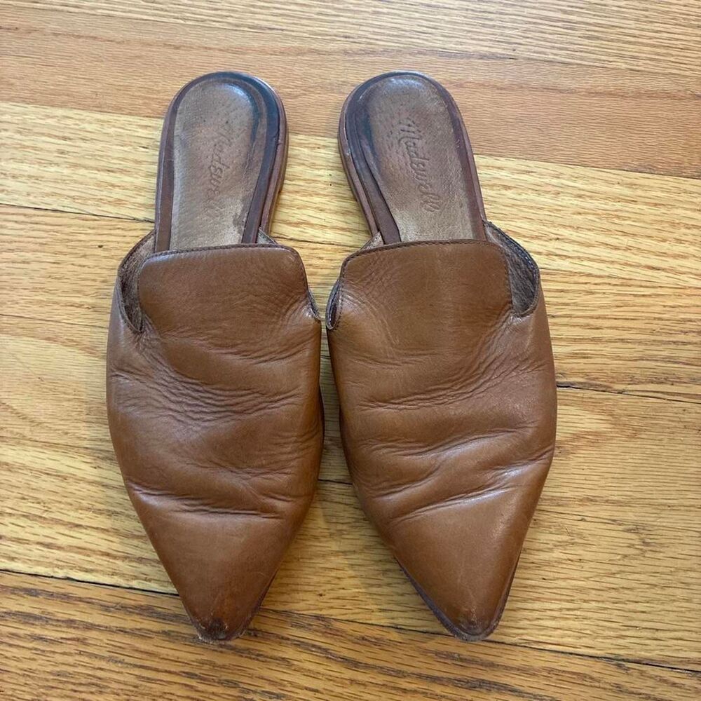 Madewell Brown Leather Mules